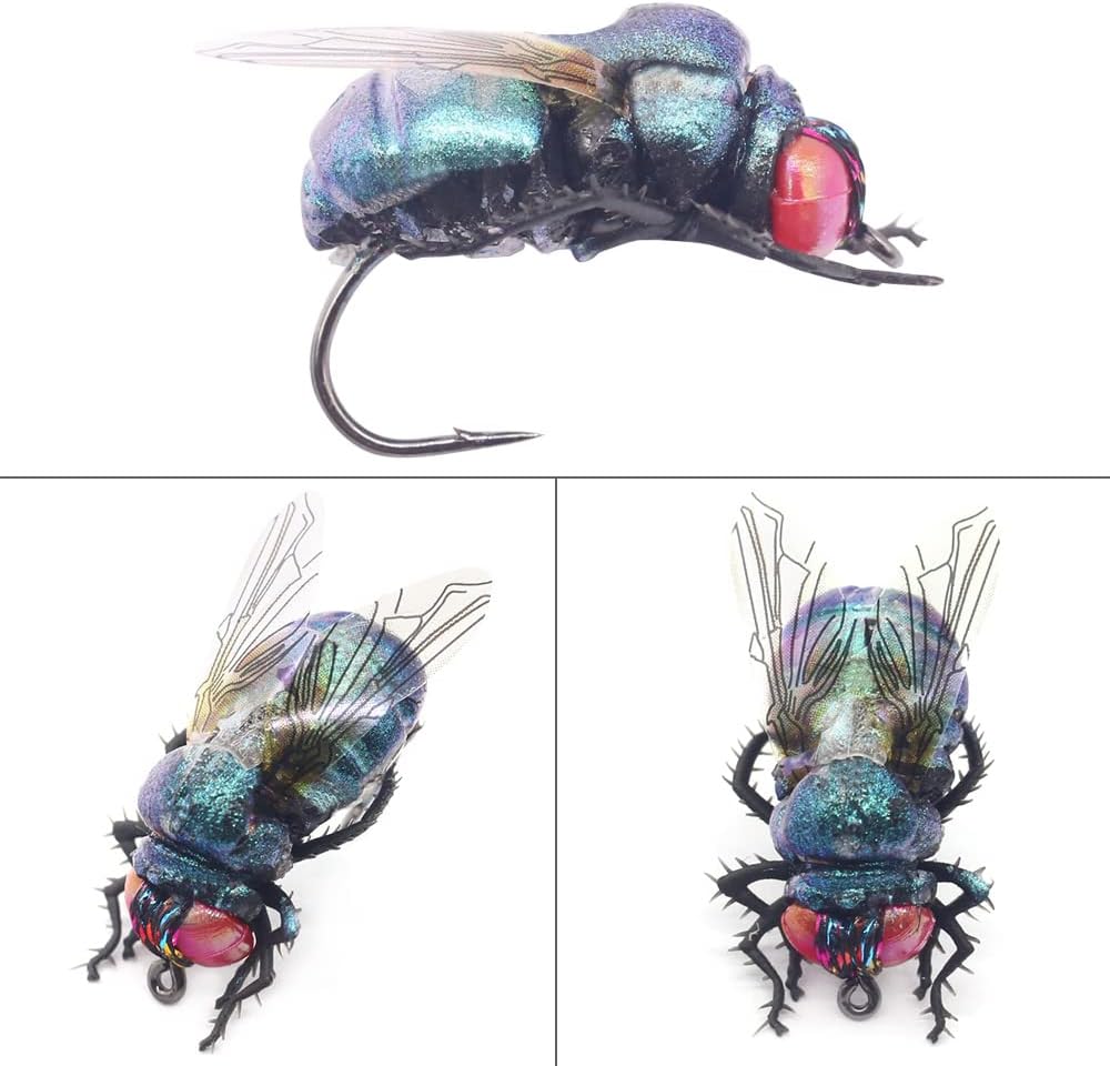 YZD Realistic Fly Fishing Dry Wet Nymph Trout Flies Topwater Lures for Freshwater Saltwater High Simulation Hand Tie Lure Kits 10 pcs : Sports & Outdoors