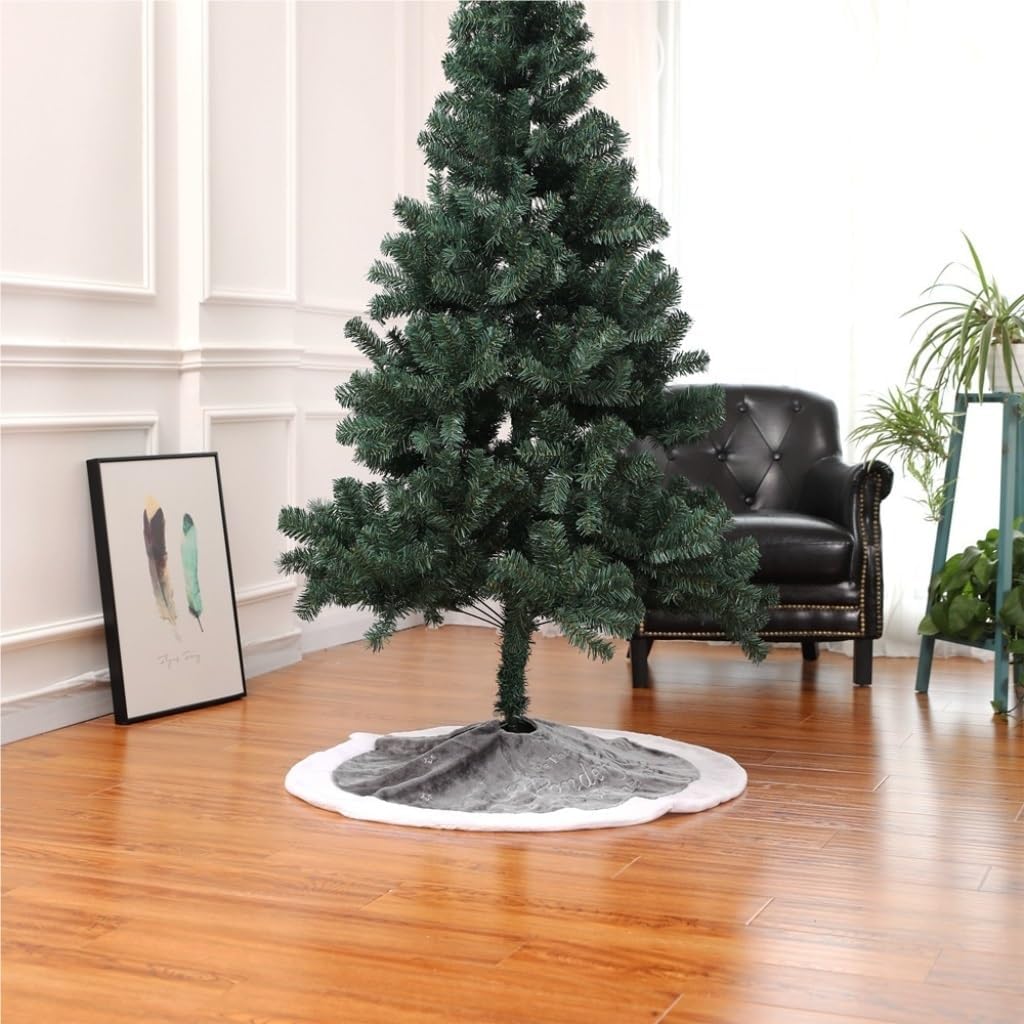 Tree Skirt Christmas Christmas Tree Skirt Christmas Embroidered Tree Skirt Short Plush Christmas Tree Decoration Cushion Scene Christmas Tree Skirts