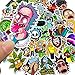 ZLFC Lot de 50 autocollants imperméables pour skateboard, voyage, valise, téléphone, ordinateur portable, bagages, jouets mignons pour enfants