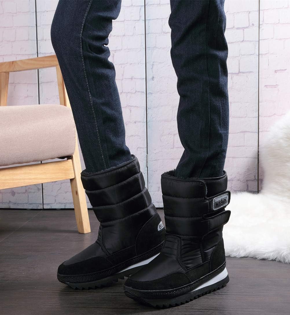 DADAWEN Mens Womens Waterproof Warm Fur Lined Cold Weather Outdoor Winter Snow Boots - Image 7