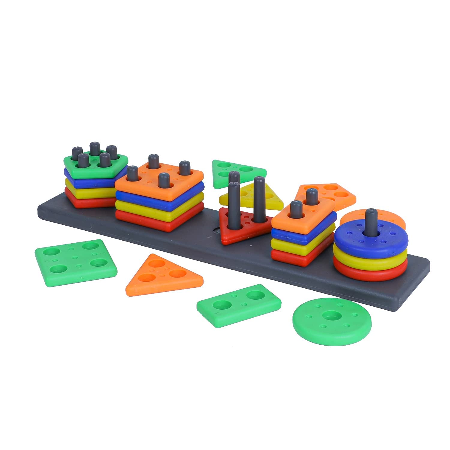 Ebbstone Non Toxic Geometric Shape Sorting & Stacking Toy For Toddlers Early Learning Development Activity Puzzle Blocks Column Set For Kids Best Gift For 1 2 3 Years Old Age,Multicolor (B0B94KWDGF) Amazon Price History, Amazon Price Tracker