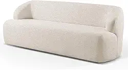 Sofá 4 Lugares Espaçoso e Confortável Formarto Orgânico Minimalista 220cm - Sirius (Bege Claro)