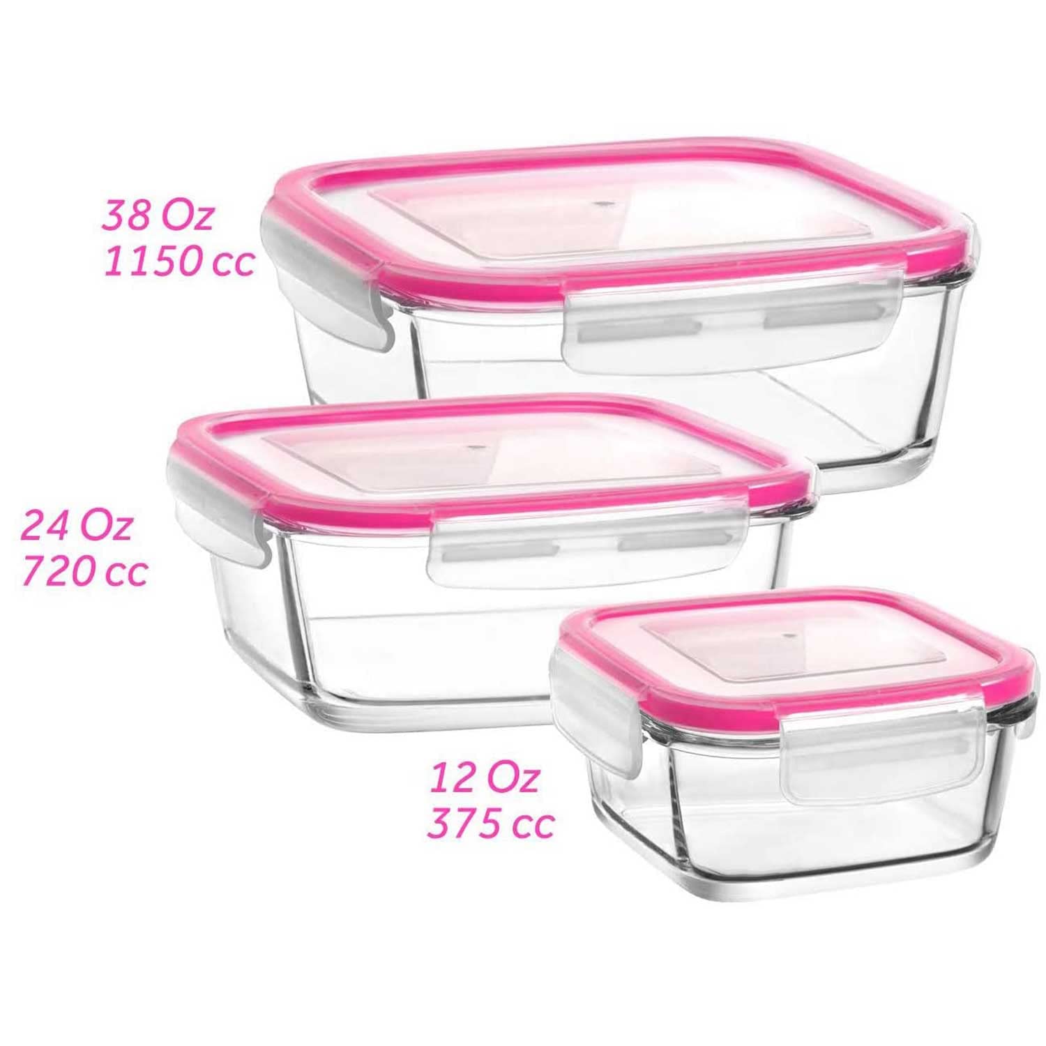 Set 3 Barattoli Di Vetro Quadrati Da 1L Con Coperchio In Bambù - Ermetici, Lavabili, Con Guarnizioni - Foto 2