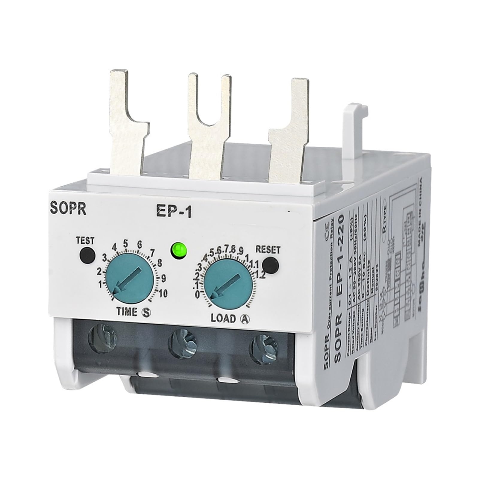 BALYDLUL SOPR-EP Electronic Overload Relay Motor Protector Thermal Overload Relay(3-30A,Un 180-460VAC)