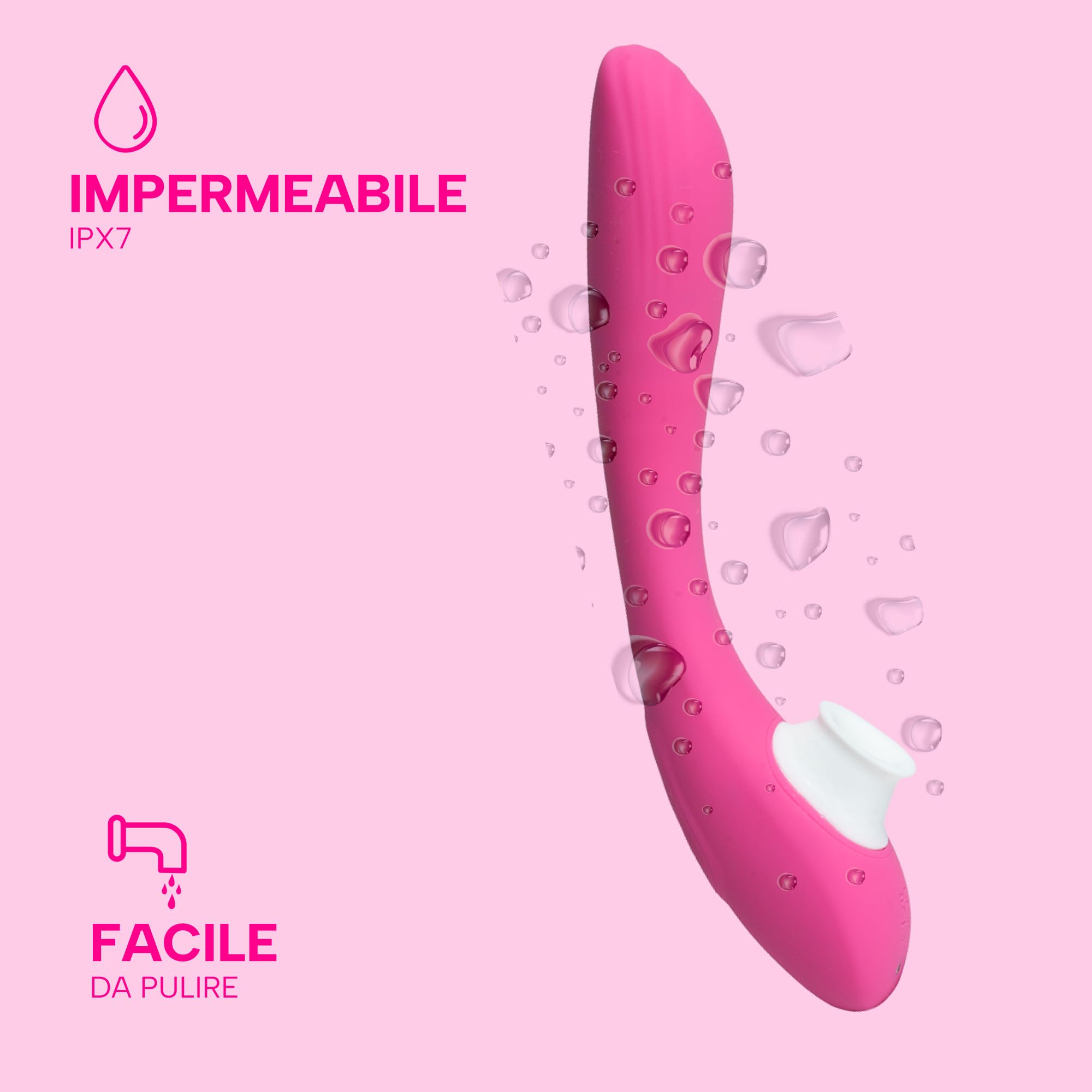 MySecretCase Vibratoreper Donna Punto g Squirting con Lingua Vibrante Clitoride Stimolatore Clitoride Femminile, 9+9 Modalità, Silicone, IPX7, USB, Sexytoysys Donna e Coppia Vibratoriper Donne