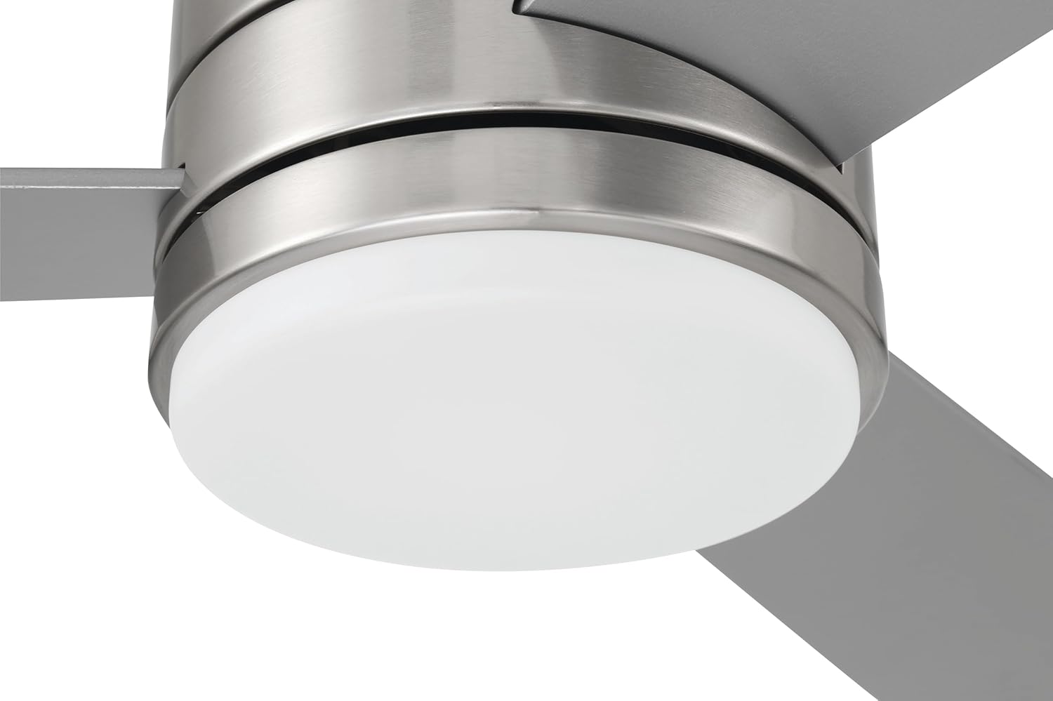 Craftmade McCoy 3-Blade 42" Brushed Polished Nickel Finish Ceiling Fan with Optional LED Light Kit & Hard Wired, 4 Speed Control Included