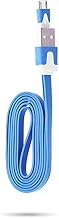 Shot Case – Cable Cargador para Mando Playstation 4 PS4 USB/Micro USB 1 M Noodle Universal Conector (Color Azul)