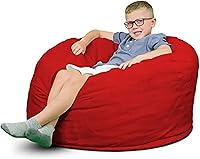 Vista 34 de ULTIMATE SACK 6000 Silla Puf de 6 Pies con Reposapiés, Funda de Gamuza Negra – Tumbona de Espuma de Gran Tamaño, Asiento de Suelo, Sofá Pequeño