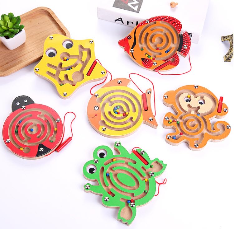 Radiyan Maze Puzzle Board Game for Kids,Beads Style Puzzle Game for Kids,Magnetic Pen Driving Bead Maze Wooden Jigsaws Puzzle Board Game (Pack of 1) (Star Maze Puzzle) (B0CLJNB5HR) Amazon Price History, Amazon Price Tracker