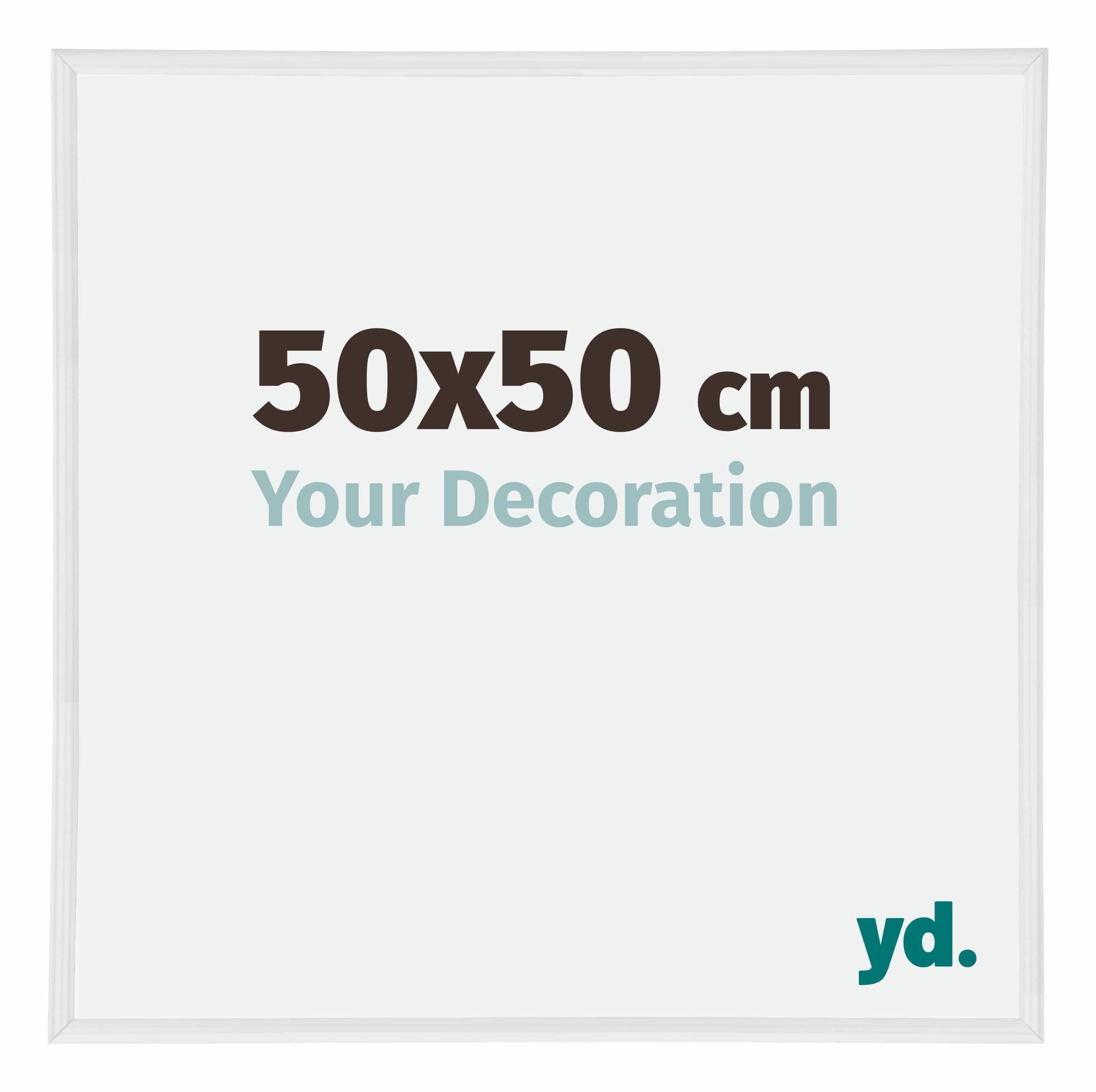 Your Decoration - Puzzle frame 50x50 - White High Gloss - Puzzle frame 500-1000 Pieces - Plastic Photoframe - Annecy