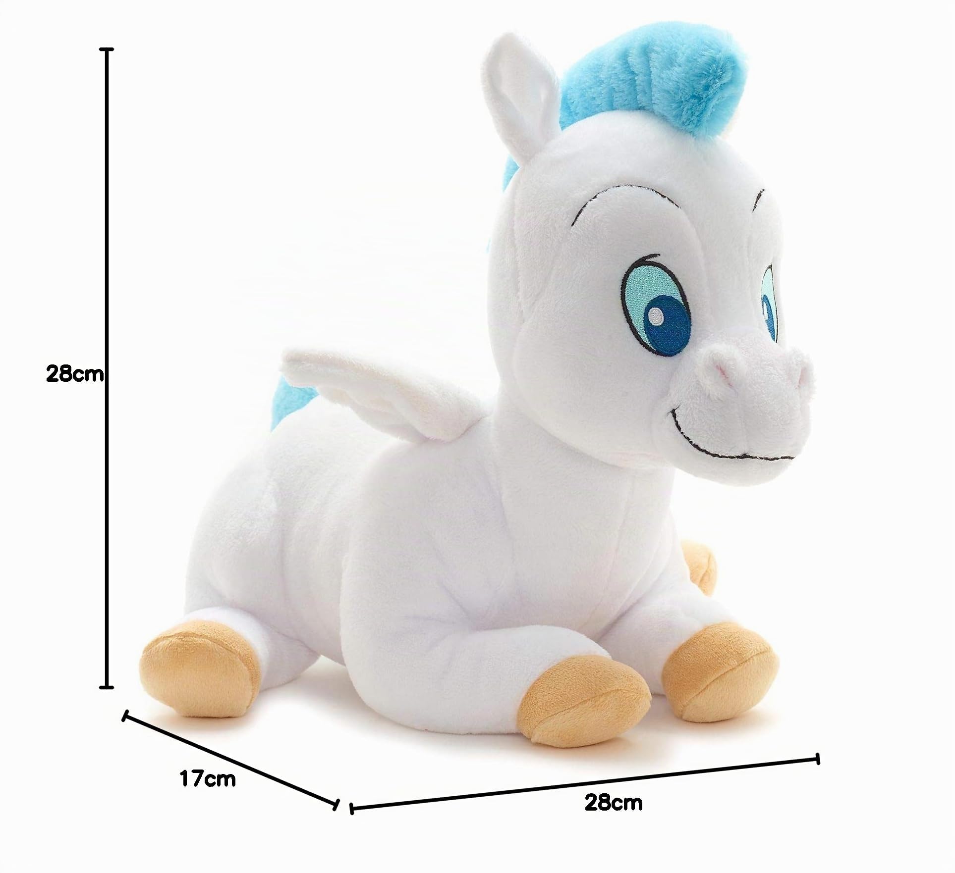 Disney Store Baby Pegasus Offizielles mittelgroßes Kuscheltier aus Hercules, 28 cm, Kuscheltier mit Stickereien, Mähne und Schwanz aus Plüsch, geeignet ab 0 Jahren