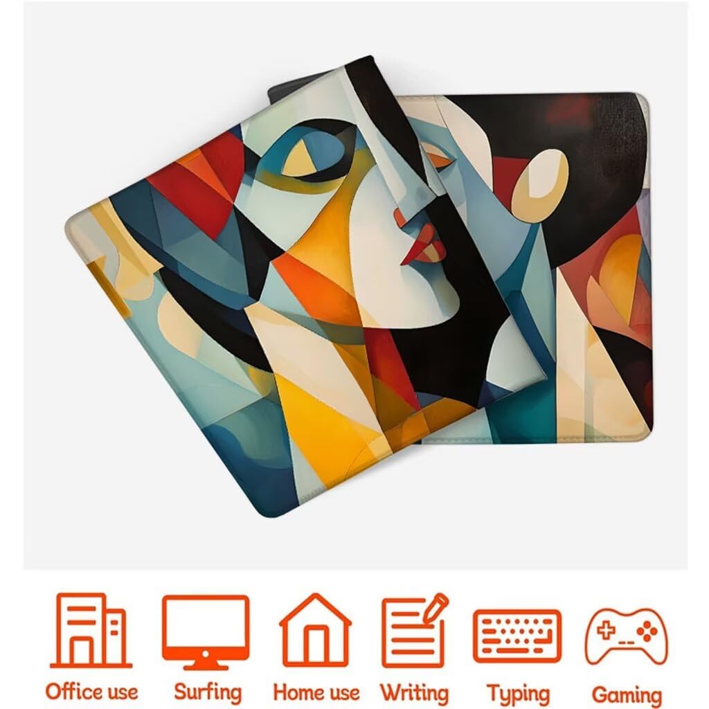 Abstrakcyjna podkładka pod mysz pod biurko, podkładka pod mysz XXL 1000 x 500 x 3 mm, podkładka pod mysz dla kobiet antypoślizgowa wodoodporna podkładka pod mysz, podkładka pod mysz z przeszytymi