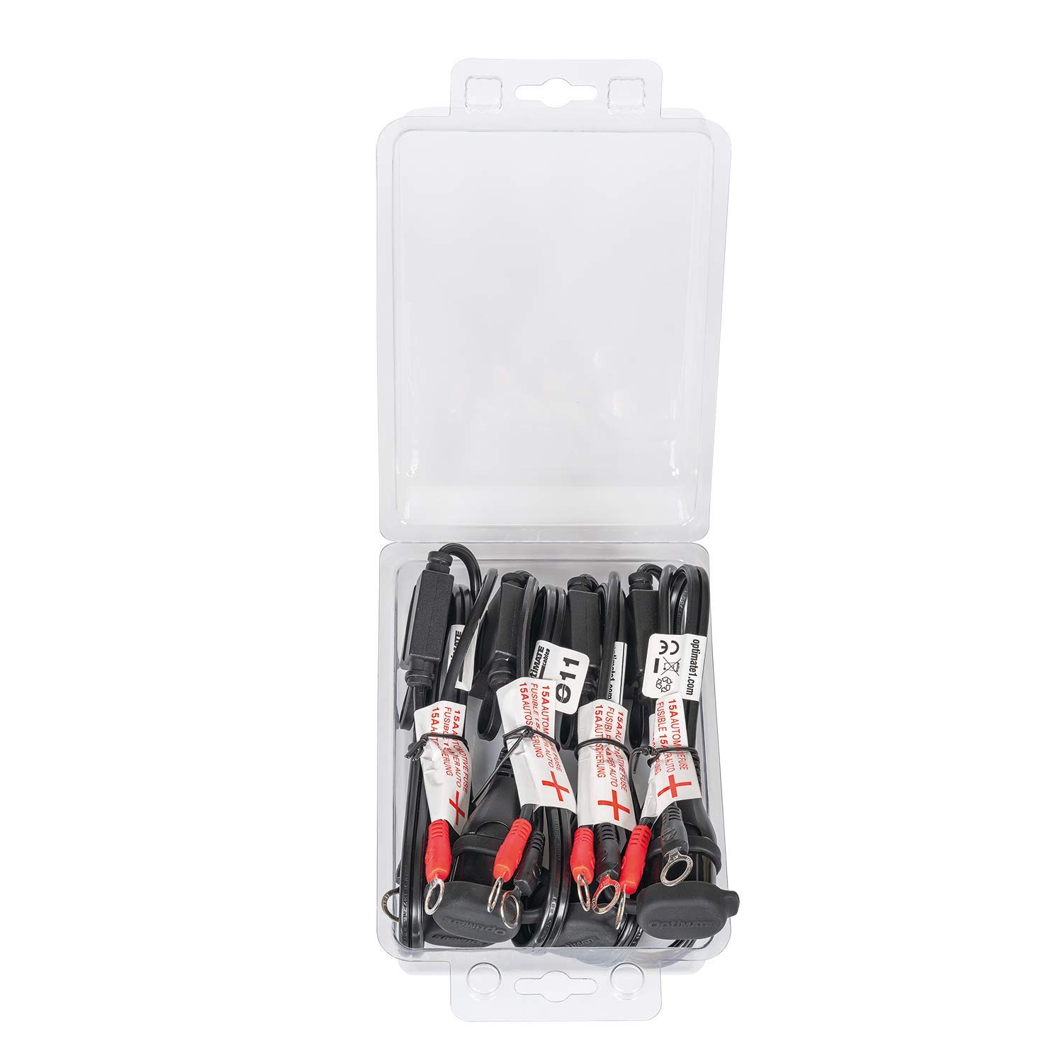 TecMate OptiMATE CABLE O-11x4, 4 x Connettore per batteria resistente alle intemperie, per uso intensivo e per i settori automobilistico e marittimo