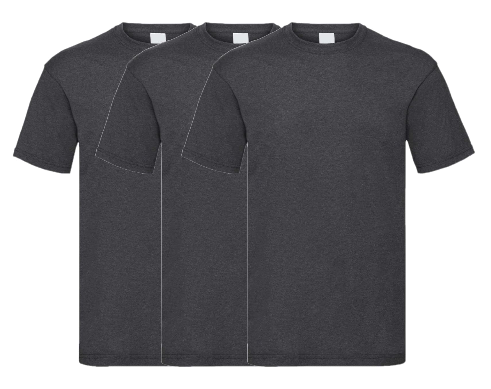 COOZO Mens Valueweight Pack of 3 Short Sleeve T-Shirts - Dark Heather Grey - M