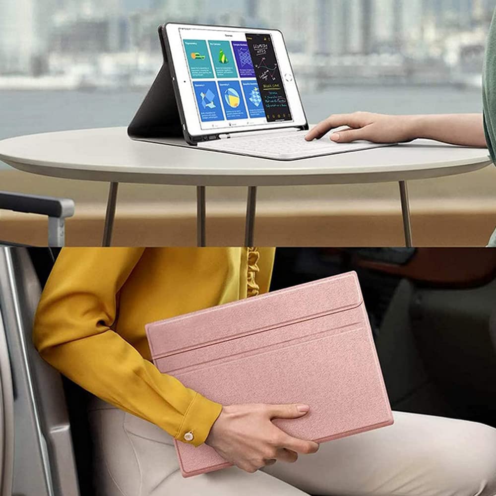 Etui na klawiature do Huawei MediaPad T3 10, stojak etui ochronne z magnetyczna zdejmowana klawiatura QWERTY do Huawei MediaPad T3 10 9.6-cala 2017, Rózowe zloto