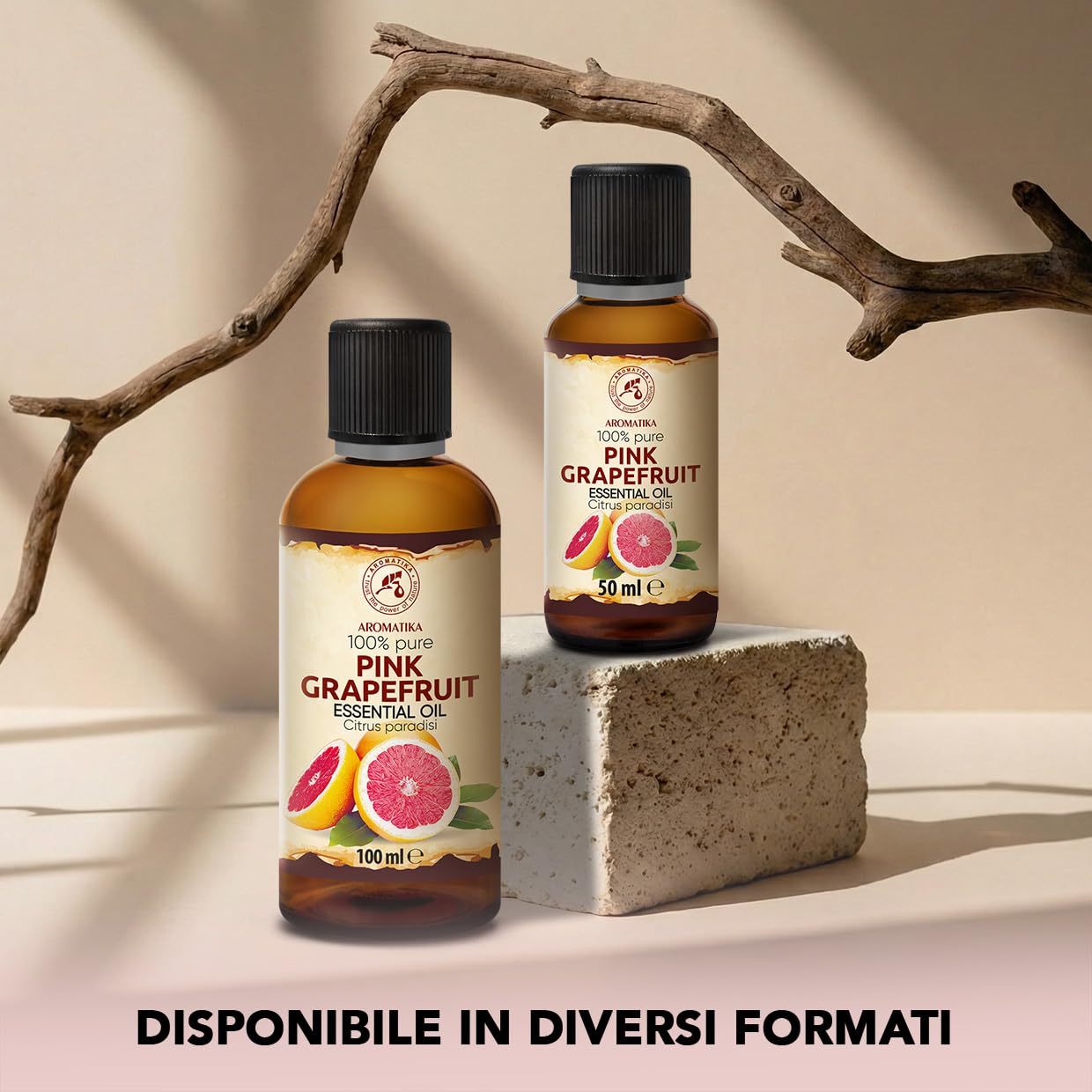 Olio Essenziale di Pompelmo Rosa 100 ml - per Diffusore e Aromaterapia | Per diffusori e lampade aroma; saponi e candele; profumo per la casa; aroma di agrumi; fragranza fresca; profumo d’ambiente