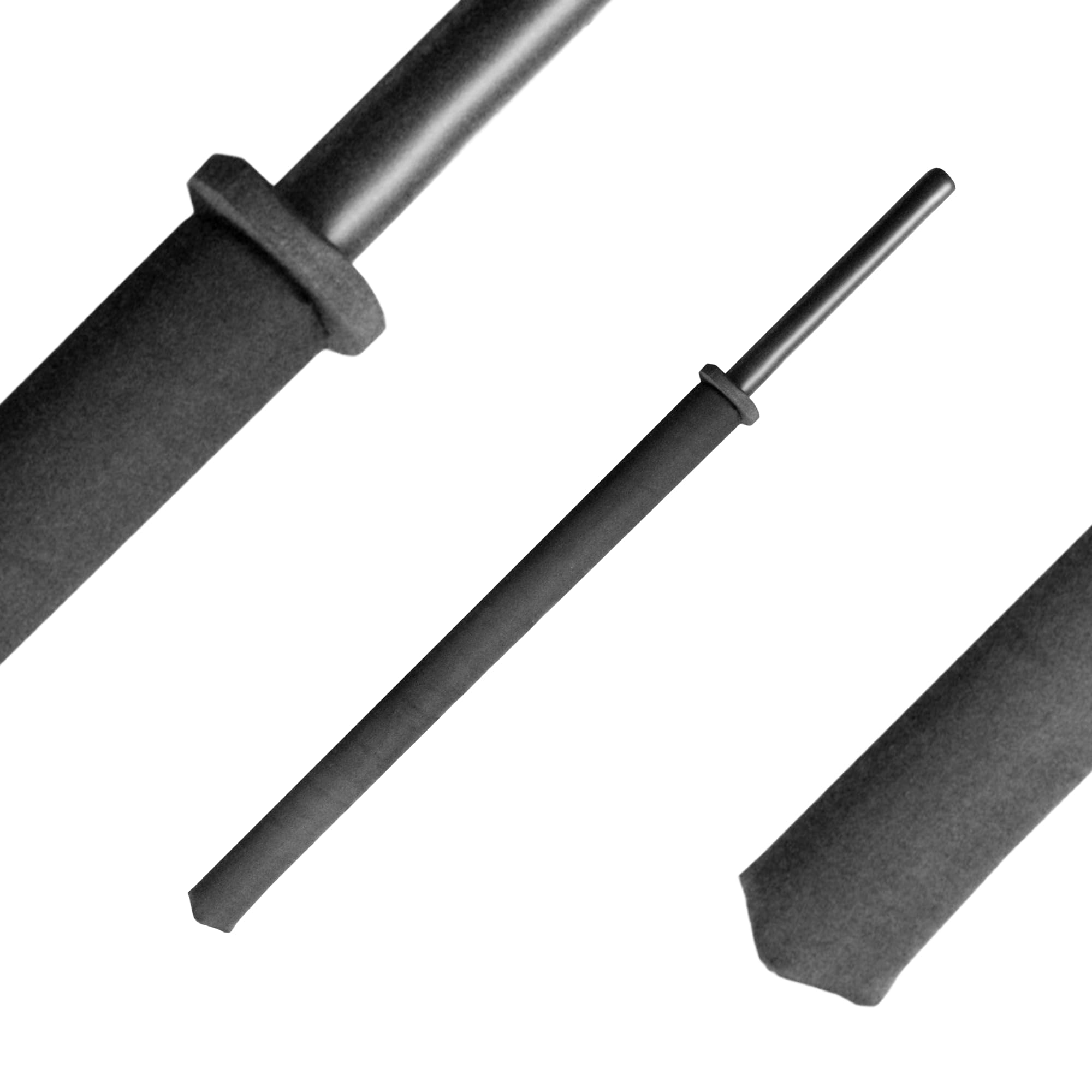 DEPICE Bokken Set Inkl. Saya Aus Hartkunststoff – 101 Cm, 600 G, Für Iaido & Aikido, Mit Tsuba & Sageo, Schwarz, Sparringfähig