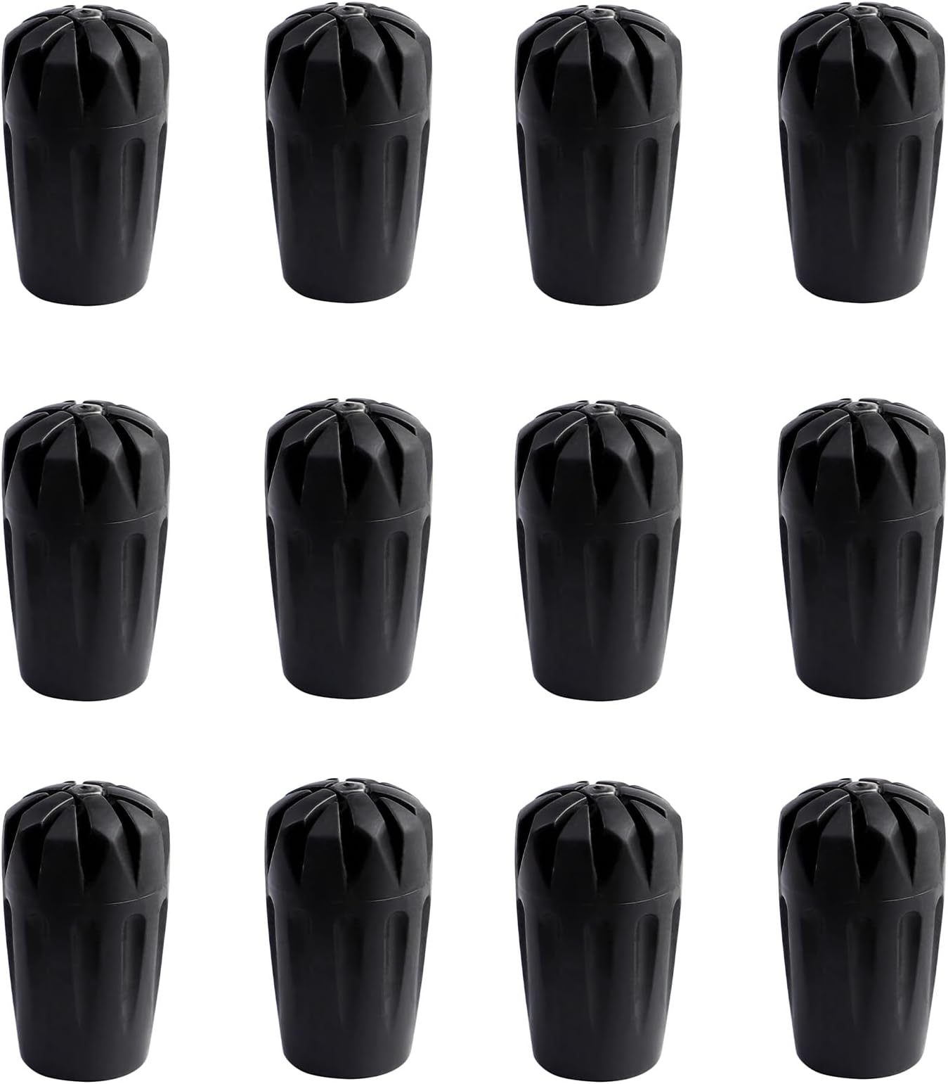 12 pcs Walking Stick Tips, Rubber Tips for Hiking Sticks, Wear Resisting Trekking Pole Tip