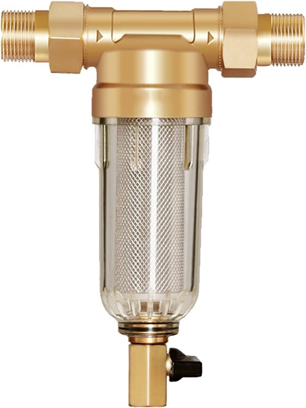 Whole House Water Filter Purifier System 59 Brass 40micron Stainless Steel Mesh Ultra High Capacity (Color : One Filter)