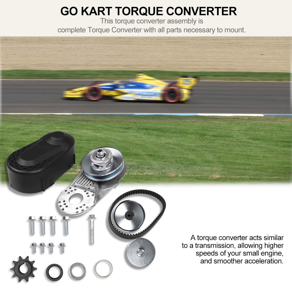 Kit de Embrague Completo con Convertidor de Par, Repuesto para Cortacéspedes, Tractores Pequeños, Gokarts y Mini Motocicletas