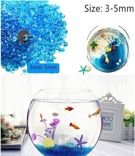 Miniatura 3 de Piedras decorativas, piedras de vidrio, 1 libra aproximadamente 16.23 oz, piedras de cristal de mar irregulares, piedras de cristal artificiales