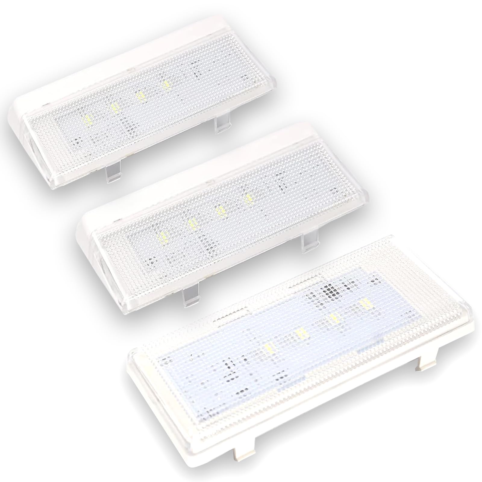 2024 Upgrade 1 pc x W10515058 and 2 pc x W10515057 LED Light Compatible with Whirlpool Kenmore Maytag Freezer Refrigerator, Replaces WPW10515058,