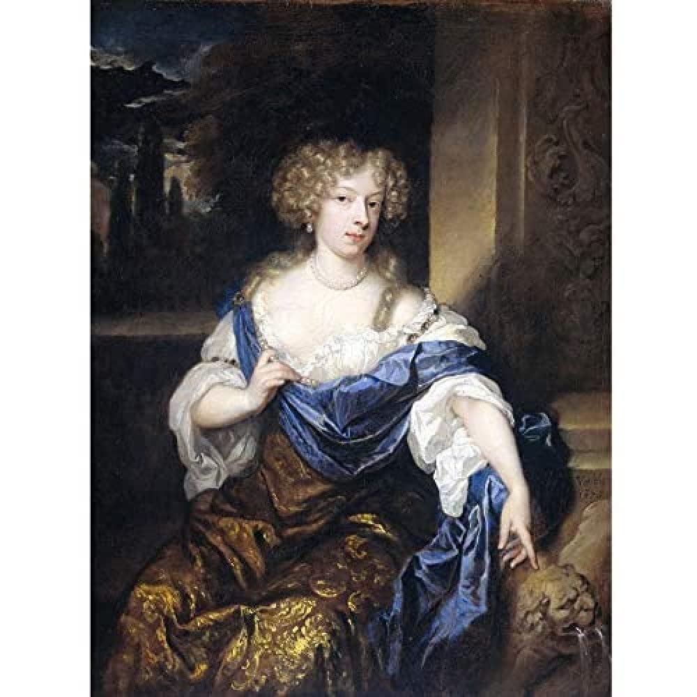 Artery8 Netscher Portrait Helena De Witte Art Print Canvas Premium Wall Decor Poster Mural