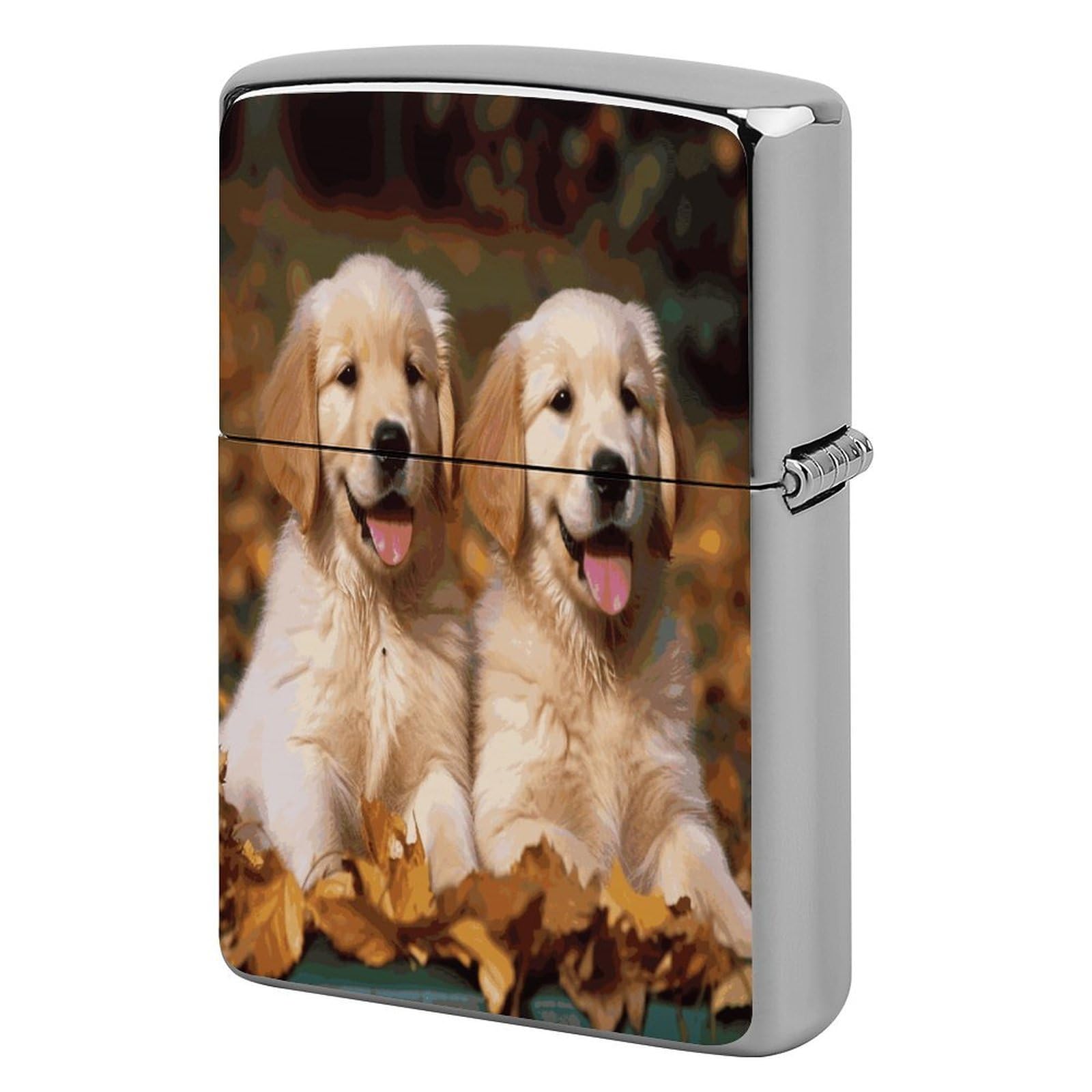 Fekiloot Style Golden Retriever Dogs Puppies Pets Lighter Case Cover Lighter Holder