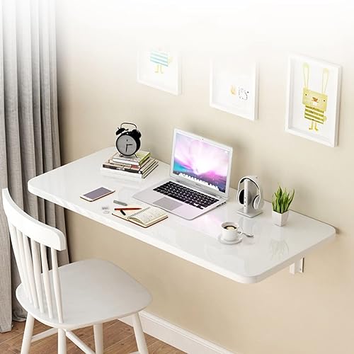 Miniatura 2 de Aigoss Mesa de montaje en la pared plegable flotante escritorio plegable para computadora portátil, mesa de comedor plegable, mesa de lavandería,