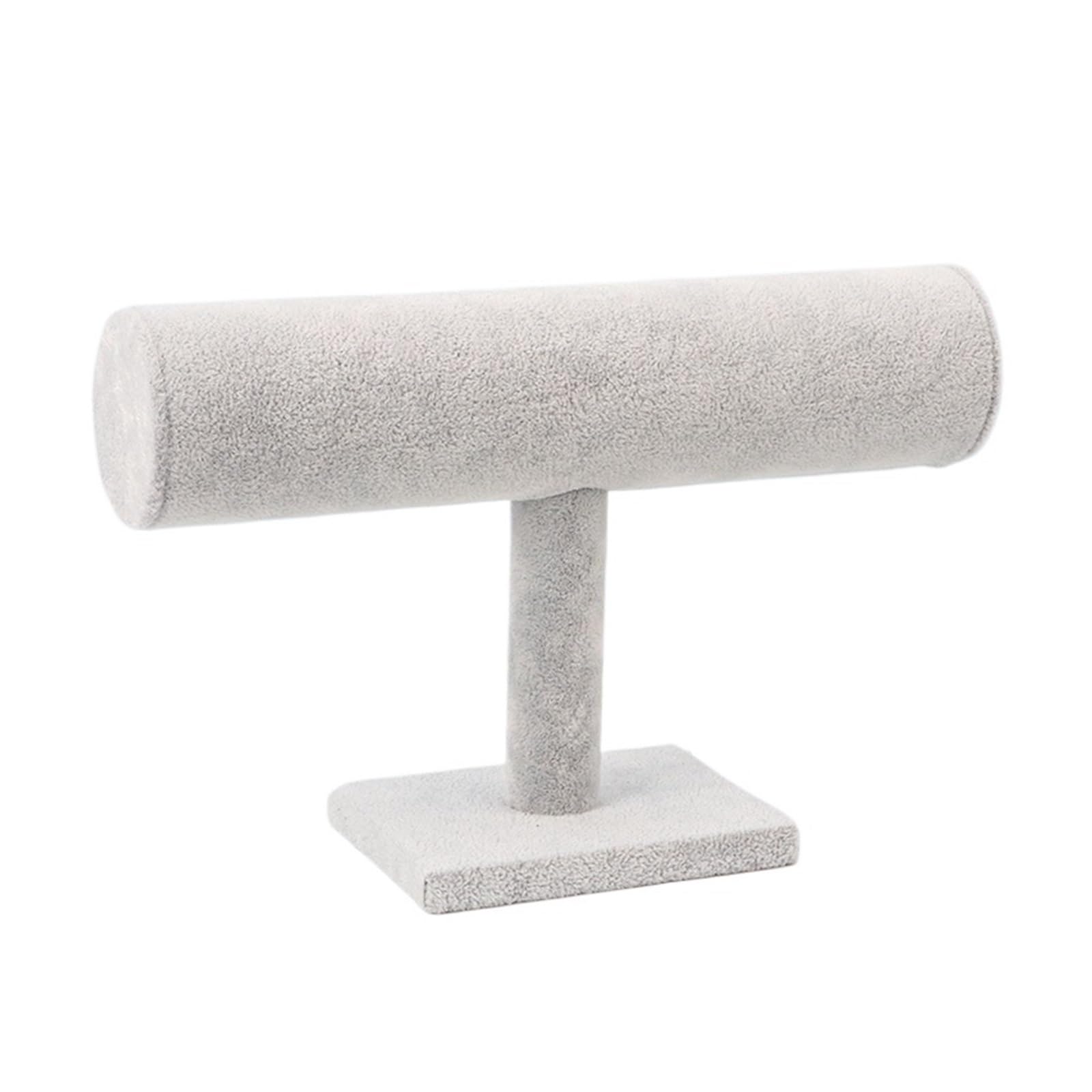 Organisateur bijoux en velours gris anti-rayures pour ranger montres et bandeaux de cheveux