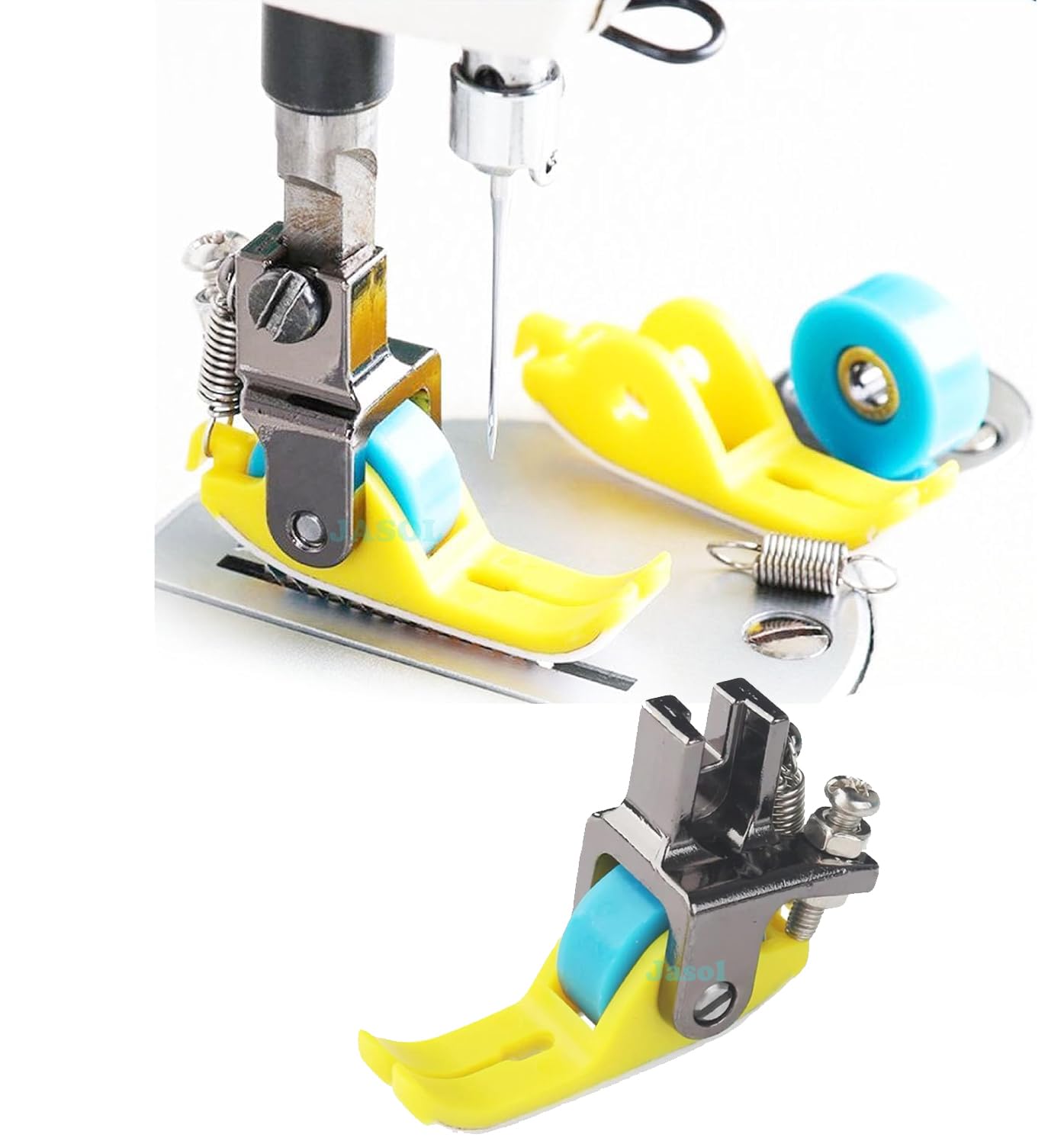 Industrial Sewing Machine Presser Foot, Teflon Narrow Roller Sewing Machine Presser Foot, Teflon Narrow Roller, 1 Piece, Universal