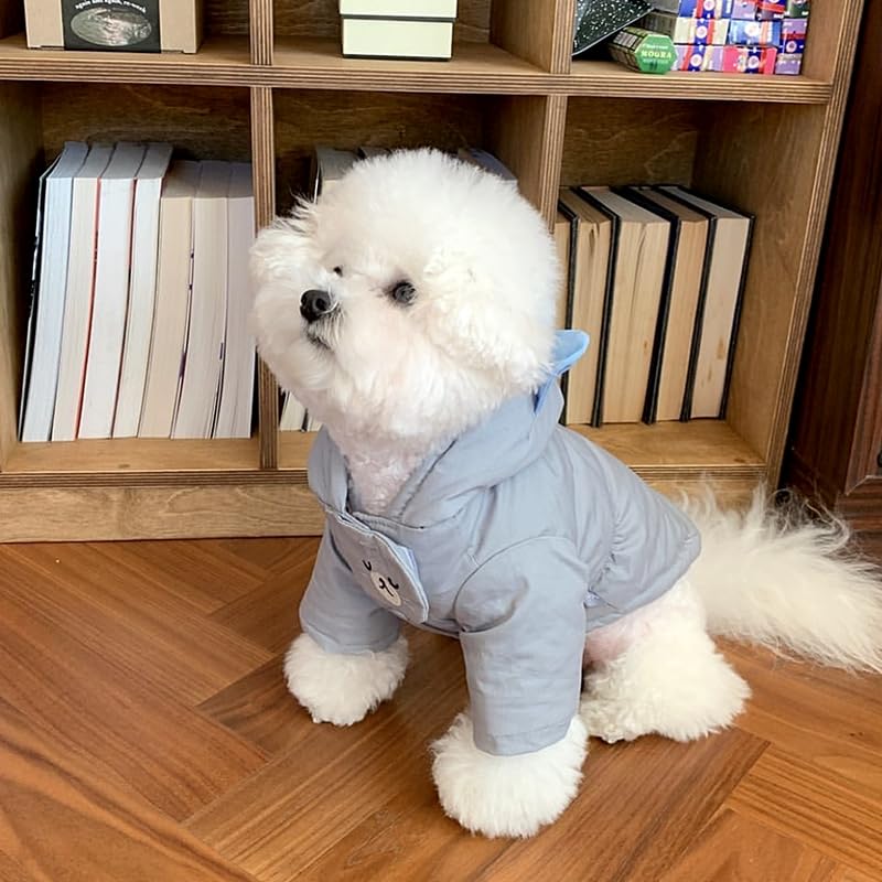 Cute Thick Puppy Coat Winter Soft Cozy Dog Coat Winter Cartoon Pet Clothes for Small Medium Dogs