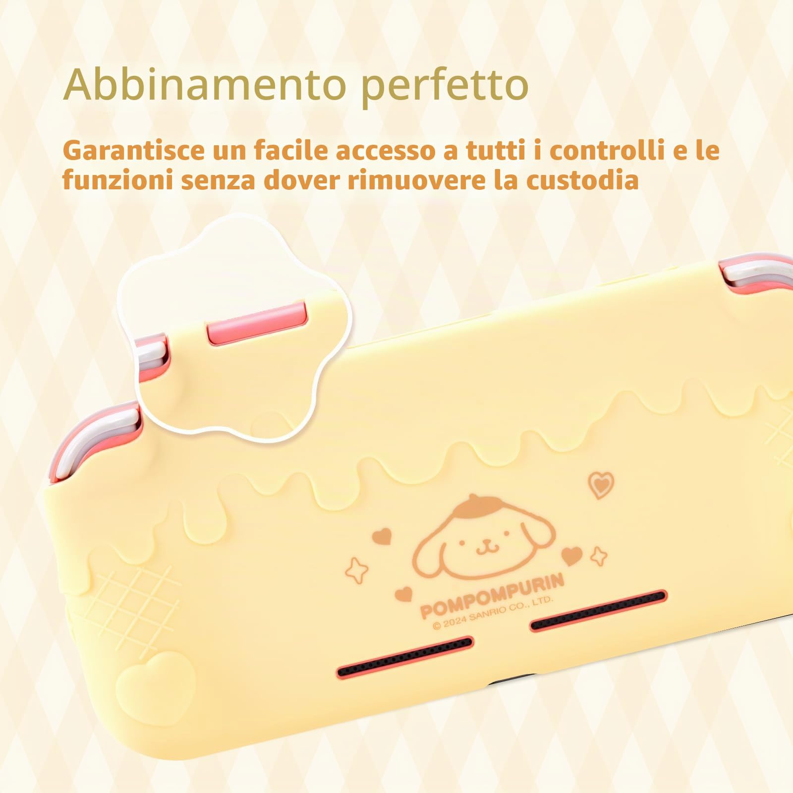 Kuitmor Custodia Protettiva per Switch Lite, Kawaii Switch Cover Case, Guscio Protettivo in Silicone Morbido Antigraffio per Switch Lite 2019 con 2 Cuscinetti Joystick - BDG