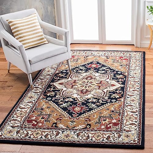 Image of Carpet Mahal Handmade Handwoven Tufted Made of 100% Soft Blended Wool Export Quality Carpets with 1 Inch Thickness (4x6 Feet) Color Multi