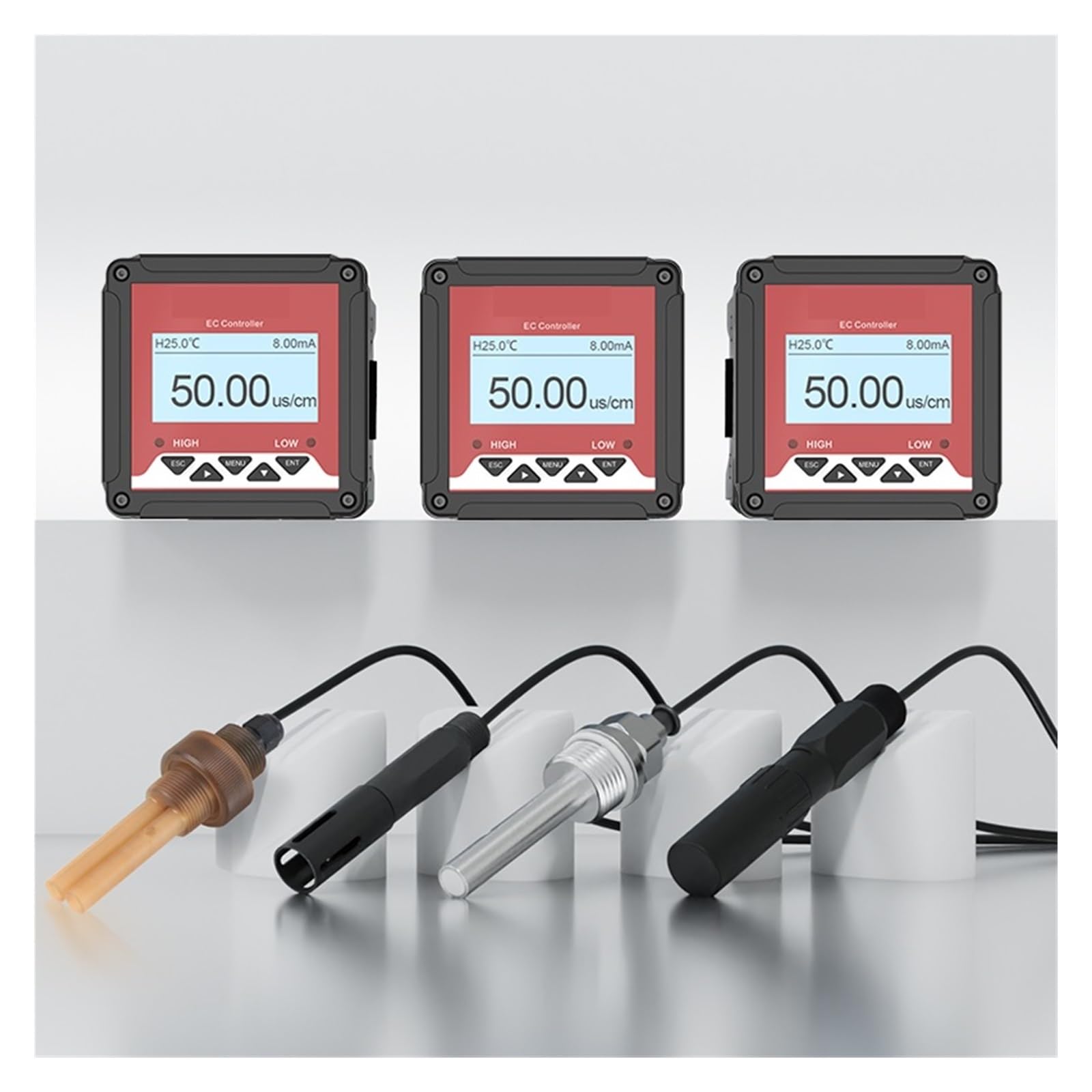 Sensor de conductividad Acero Inoxidable del medidor TDS Agua Digital for monitoreo Ambiental para Laboratorio(0.2-200us/cm)