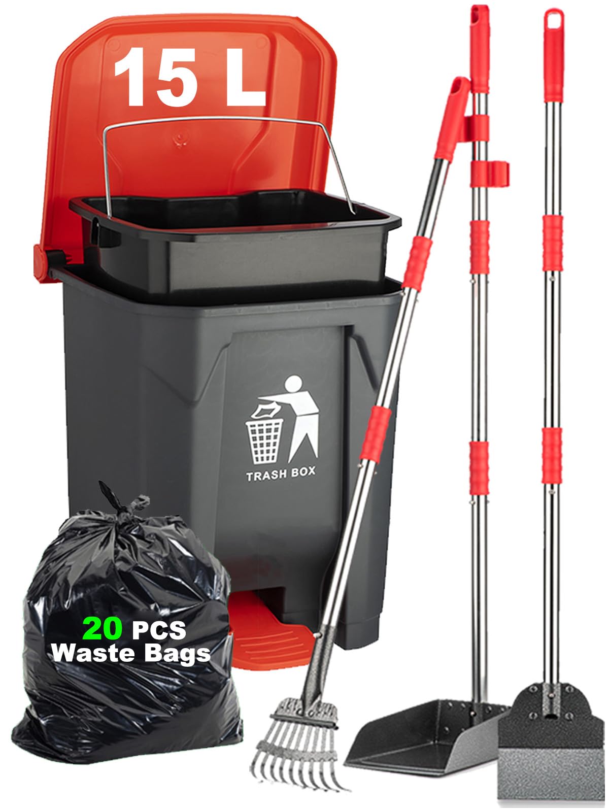 FUSBUNTY 15L Pooper Scooper Set