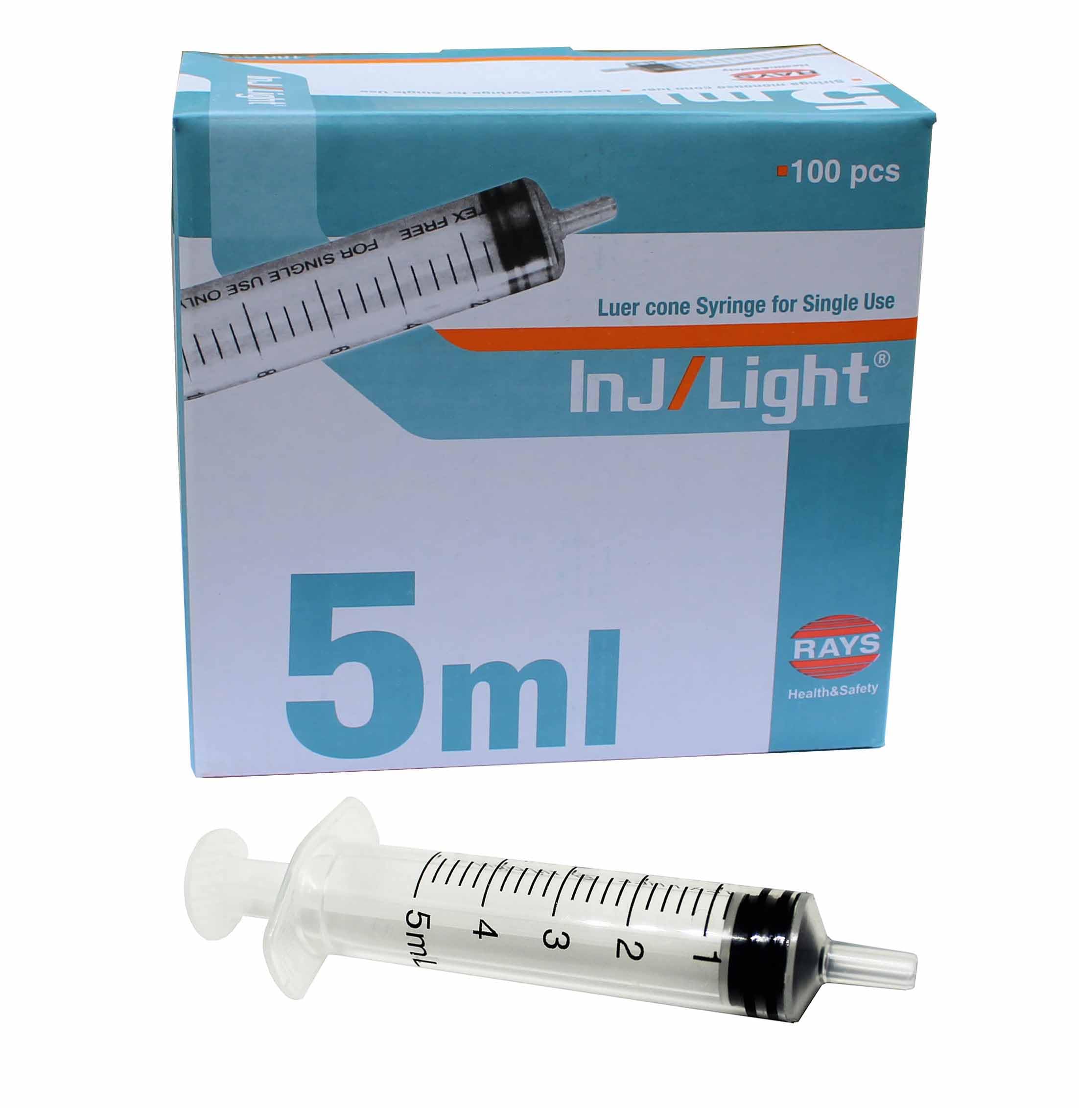 Rays 5ml syringe - Box of 100