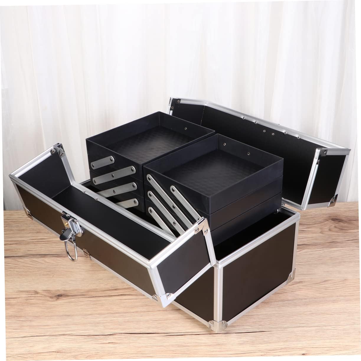 Didiseaon Cosmetic Organizer Travel Makeup Train Case Capacity Makeup Organizer Bag Handle