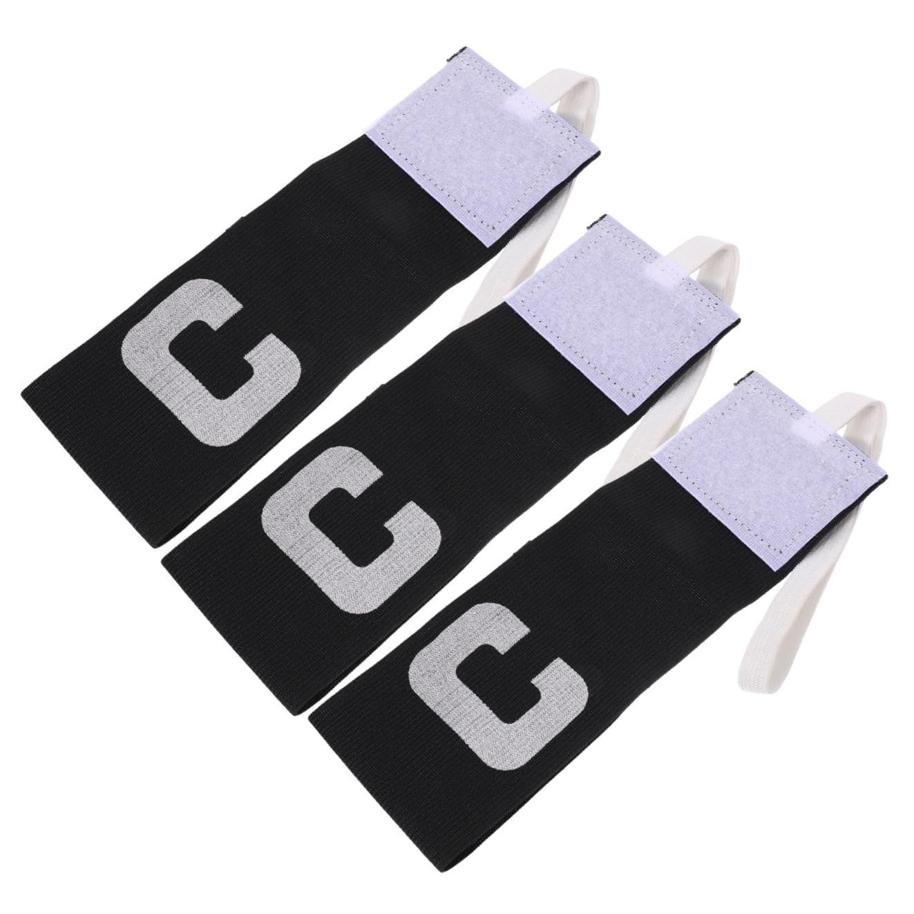 MAGICLULU Professional Captains Arm Bands 3pcs Black Sports Wristbands Durable Football Bands for Youth Adult-image-35