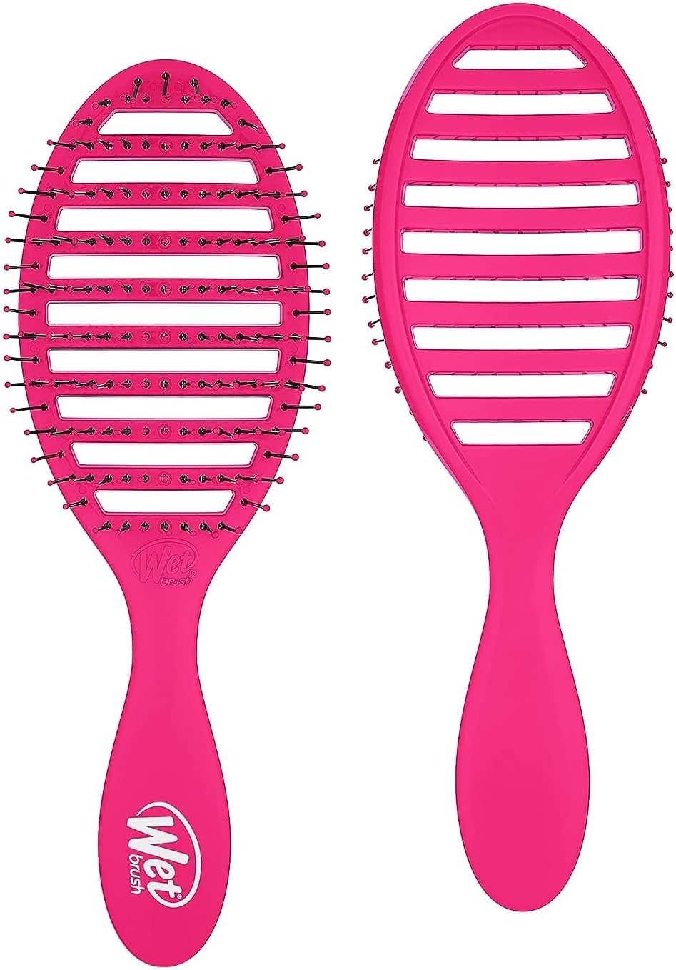 Wet Brush Speed Dry Detangler (Pink) Ergonomic, Heat Flex Bristles, Blow Dry