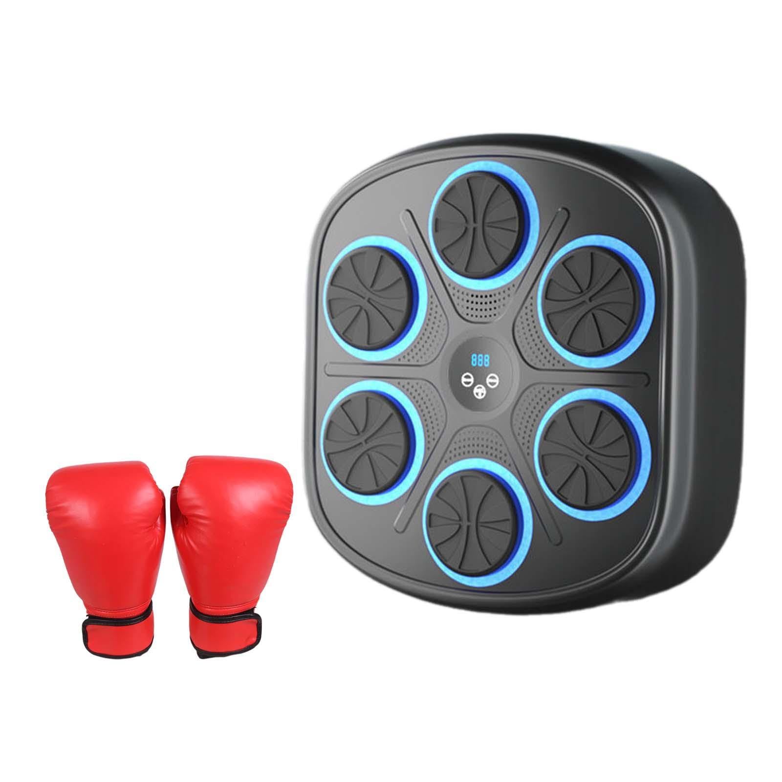 electronic boxing machine workout focus training lighted music boxing target black