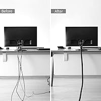 Vista 6 de Funda de organización de cables, protege al gato de los cables de masticación, protector de cable de telar de alambre, manga dividida