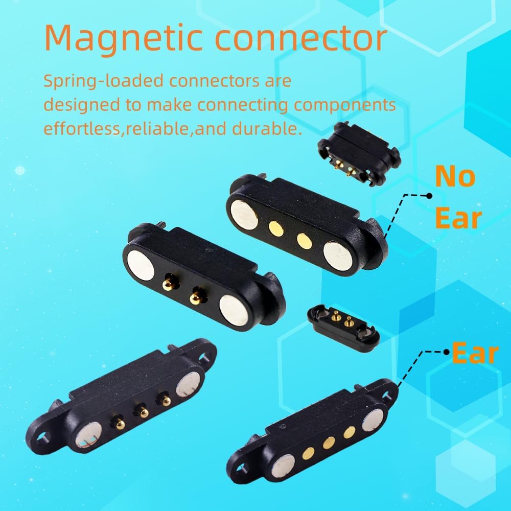 1 3 5 Pair Spring Loaded Male Female 2.54 MM Pitch 2P 3 4 5 6 7 8 9 Pole Through Holes PCB BTB Connector 2A DC Magnetic Pogo Pin - (Color: Male Female wires, Package: 5pairs, Pins: 7P)
