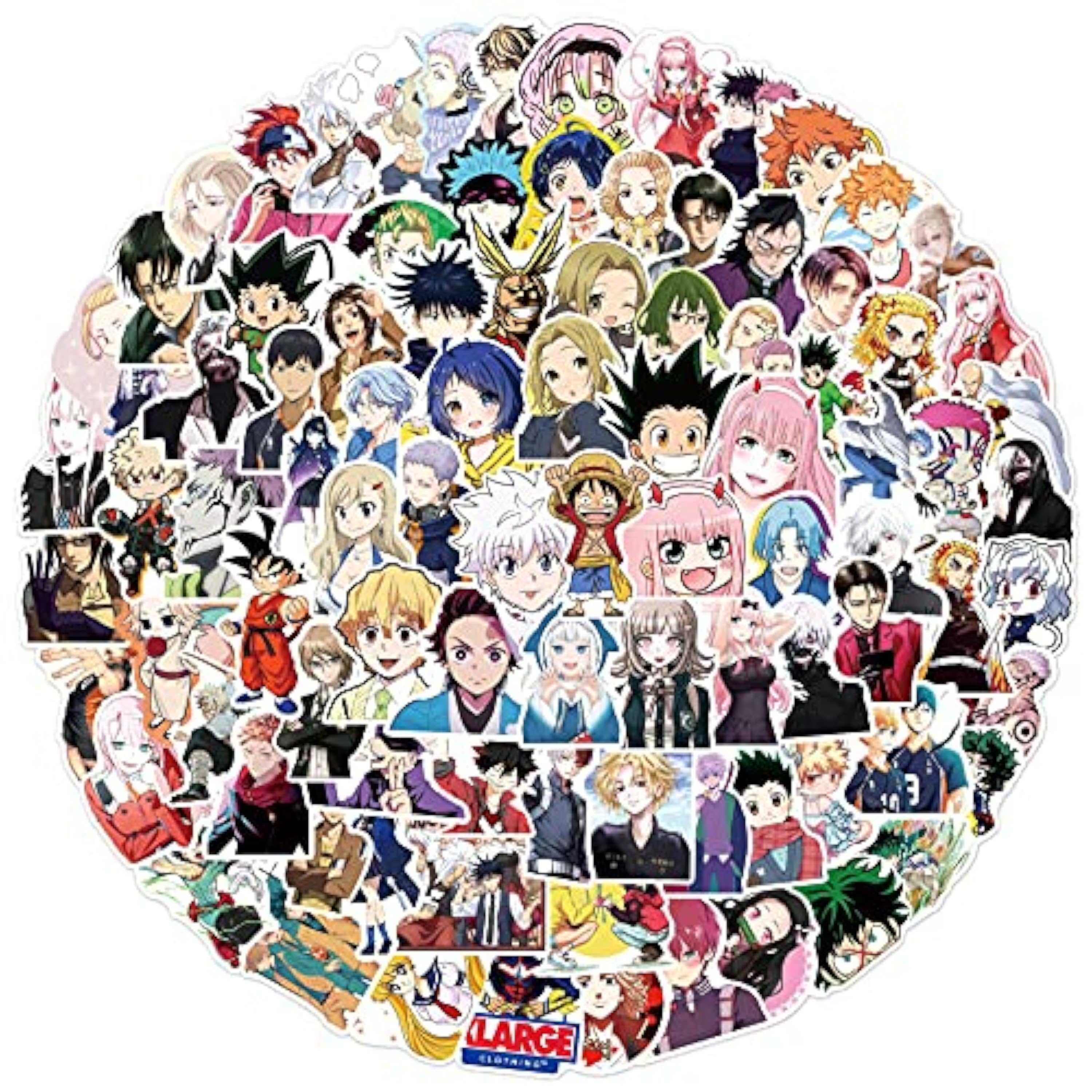 100 Uds animado mezclado Pegatinas para maleta, monopatín, ordenador portátil, botellas de agua, coche, adolescentes, niños y niñas, impermeable