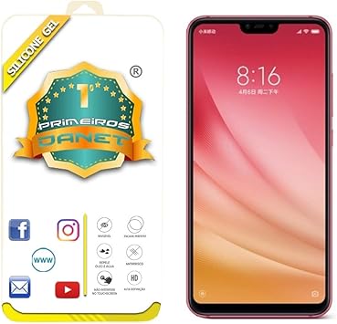 Película De Gel Silicone Flexível Para Xiaomi Mi 8 Lite Tela 6.26\