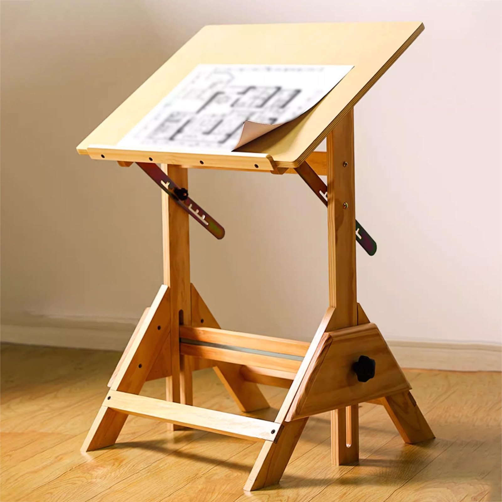 Bureau d'art, table d'architecte, planche à dessin, table plate inclinable pour artiste, table réglable pour ordinateur portable, pour l'écriture, la conception, la lecture (17,7 x 23,6 pouc