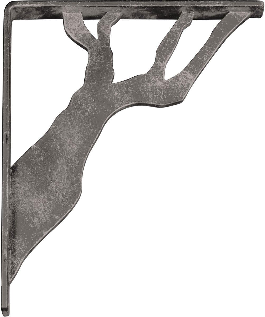Best Cyber Monday 🔥 Ekena Millwork BKTM01X10X12SDAAWS Metal Bracket, 1 1/2 W x 10 D x 12 H, Antiqued Warm Silver