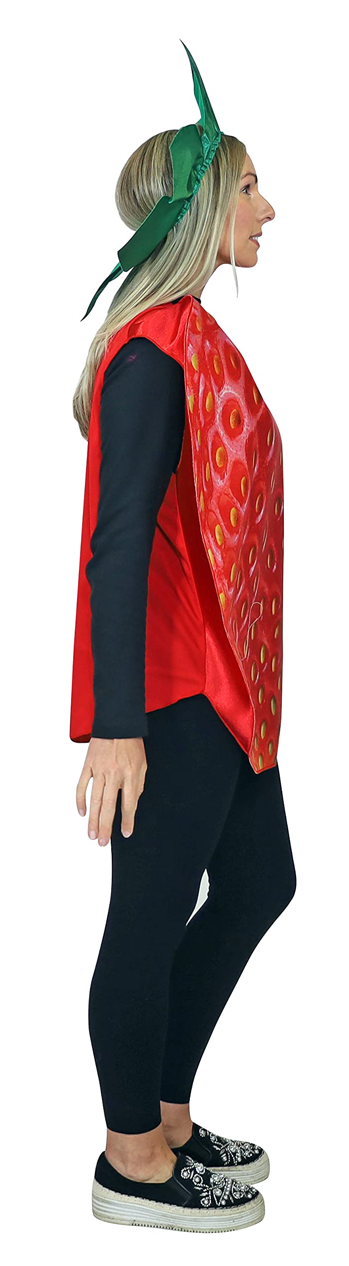Get Real truskawkowy kostium owocowy jedzenie przebranie impreza cosplay kostiumy na Halloween, dla dorosłych jeden rozmiar
