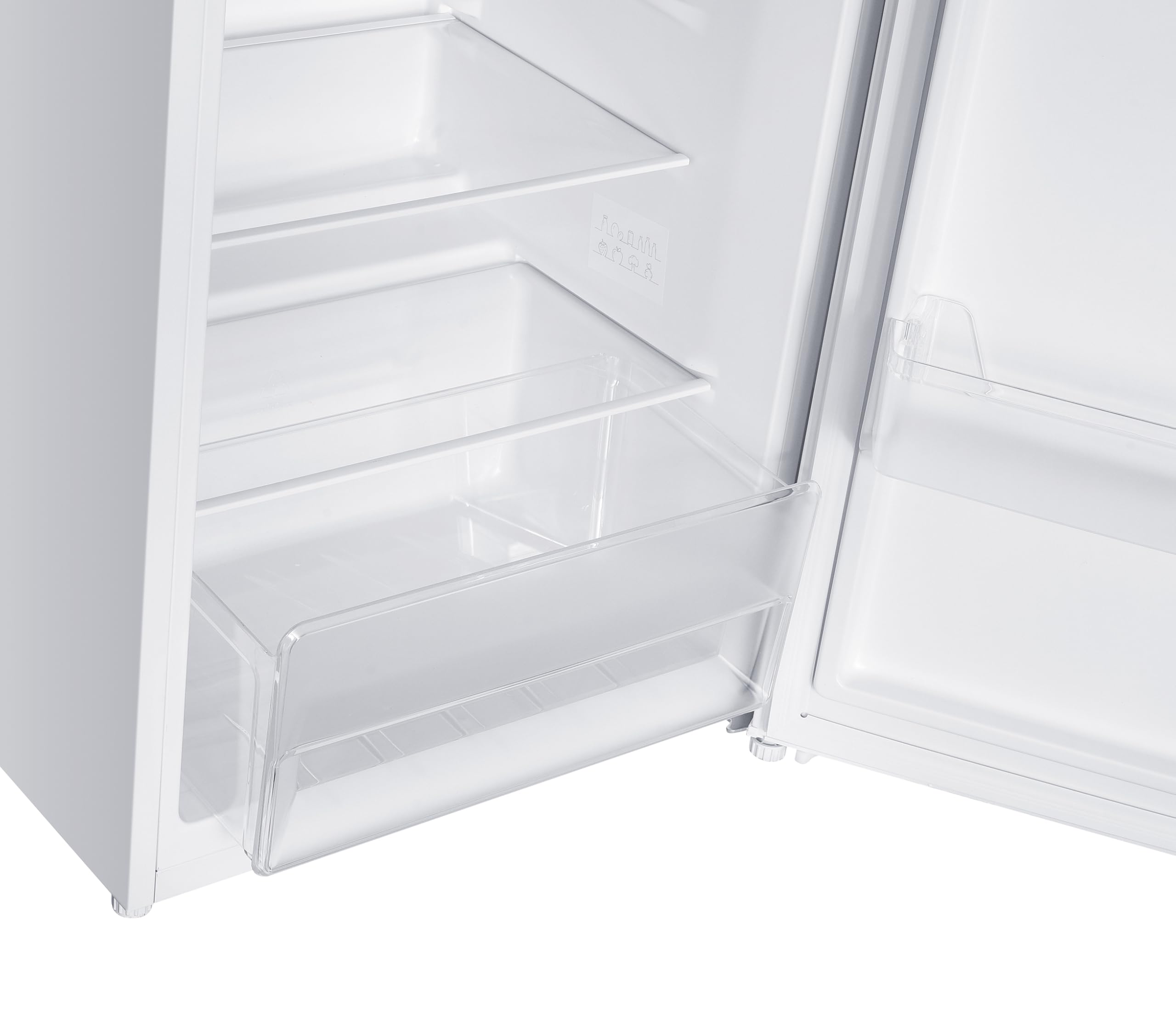 homeX CS2422E-W Kühlschrank ohne Gefrierfach groß 242 Liter freistehend | Vollraumkühlschrank, leiser Standkühlschrank, Fridge, Getränkekühlschrank, 5 Ablagen, LED-Beleuchtung, 143 cm hoch, weiß