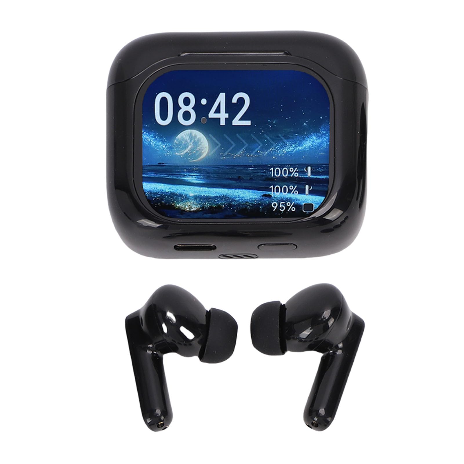Generic Auricolari per Traduzione AI Touchscreen LCD Avanzato in Tempo Reale 164 Lingue Cuffie Bluetooth 5.4 per Viaggiatori 2 Auricolari Custodia 4 per Utenti IOS e